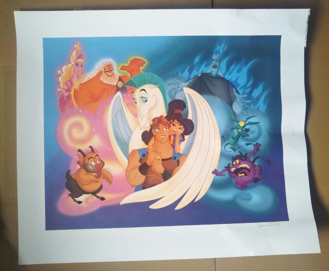 キャスト 限定 2000 ディズニー ヘラクレス ヴィランズ ハデス リトグラフ