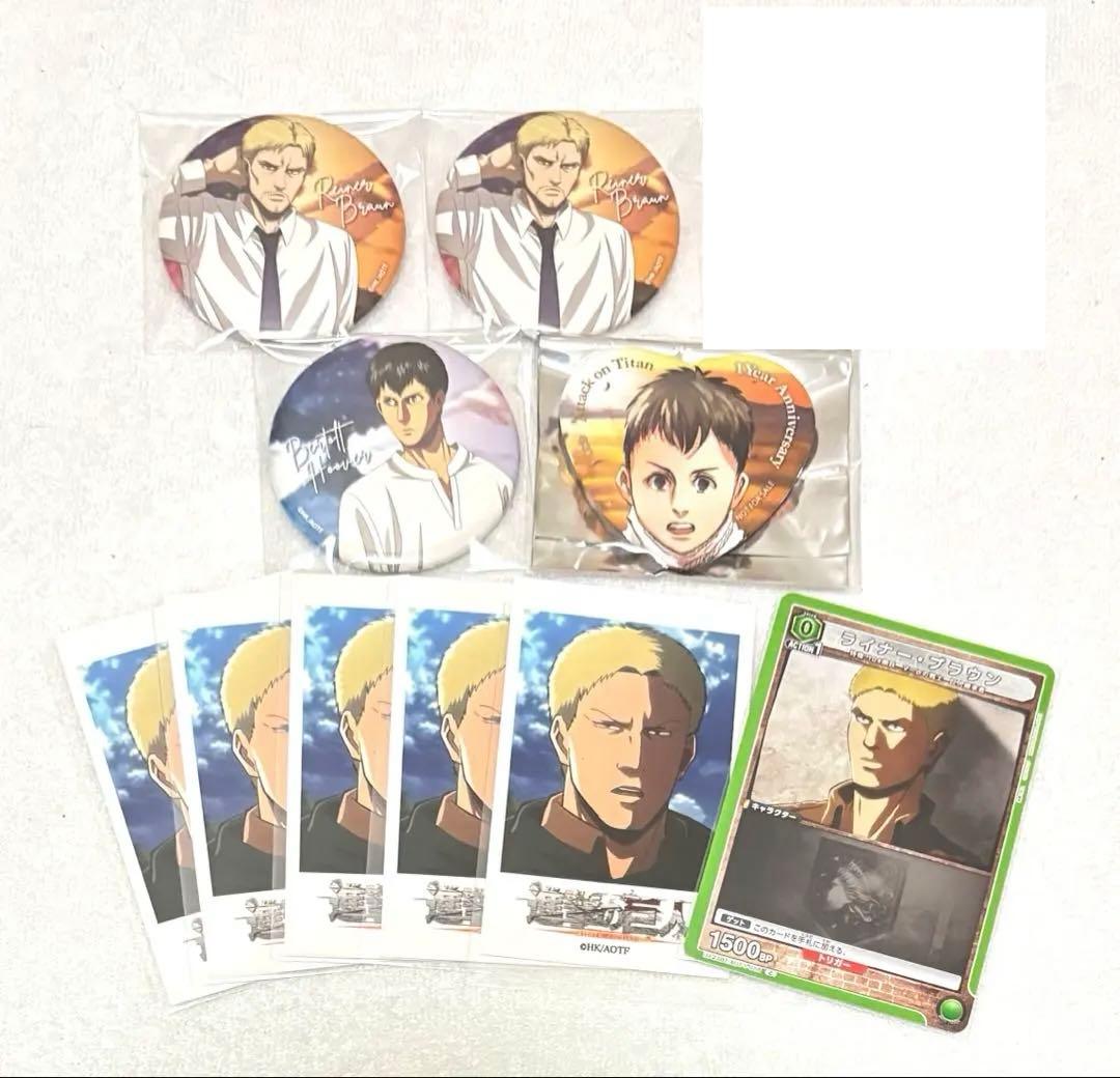 進撃の巨人 ベルトルト ライナー アクリルスタンド 缶バッジ