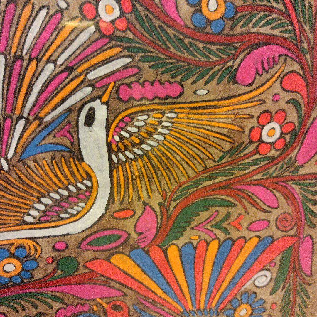 ビンテージメキシコ絵画　メキシコ伝統アマテアート
