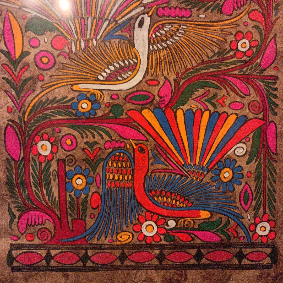ビンテージメキシコ絵画　メキシコ伝統アマテアート
