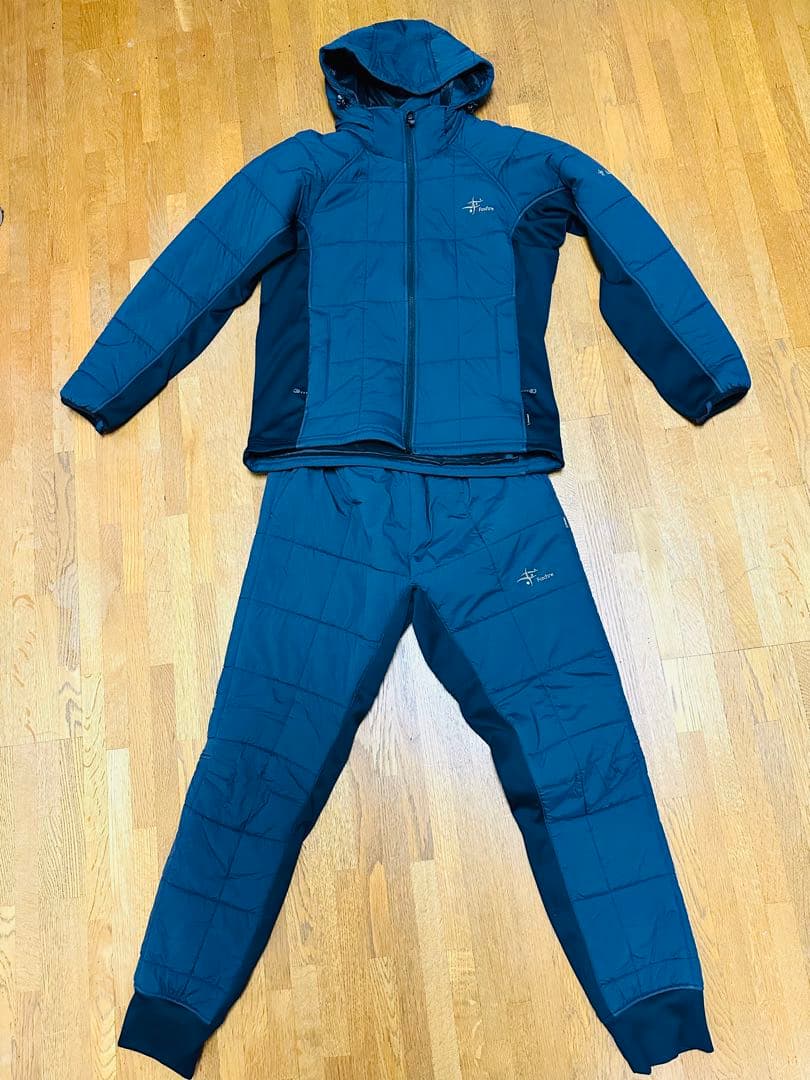 【美品】Foxfire POLARTEC中綿 セットアップ【ブルー／Mサイズ】