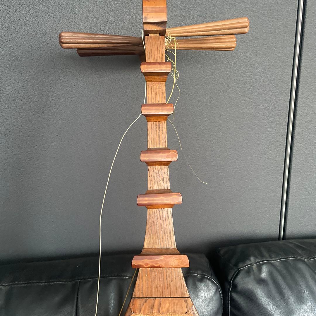 【希少】 筑前琵琶 四弦五柱 撥付 高級 レトロ 和楽器　名あり初代橘旭翁認定