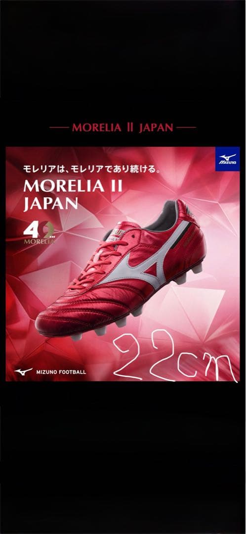 モレリア 2ジャパン　 22cm レッド