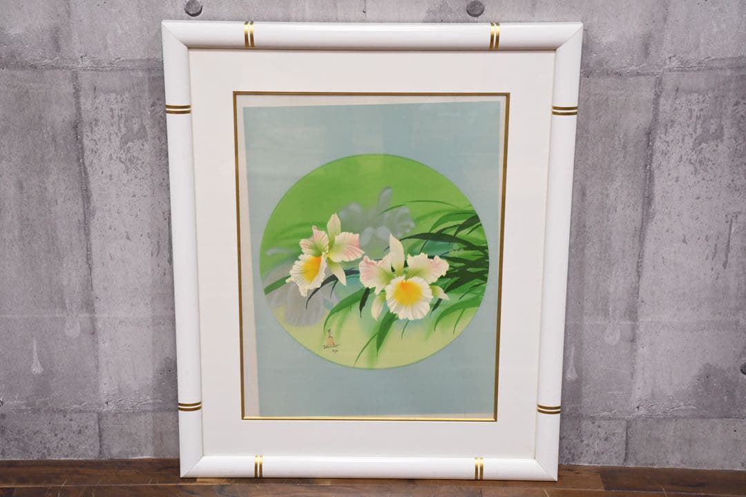 BGC93 デビット・リー シルクスクリーン 開花 AP 直筆サイン 額装