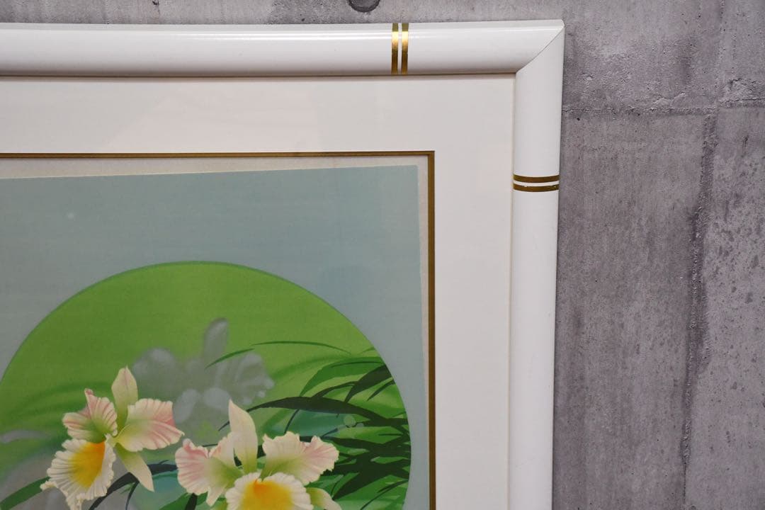 BGC93 デビット・リー シルクスクリーン 開花 AP 直筆サイン 額装