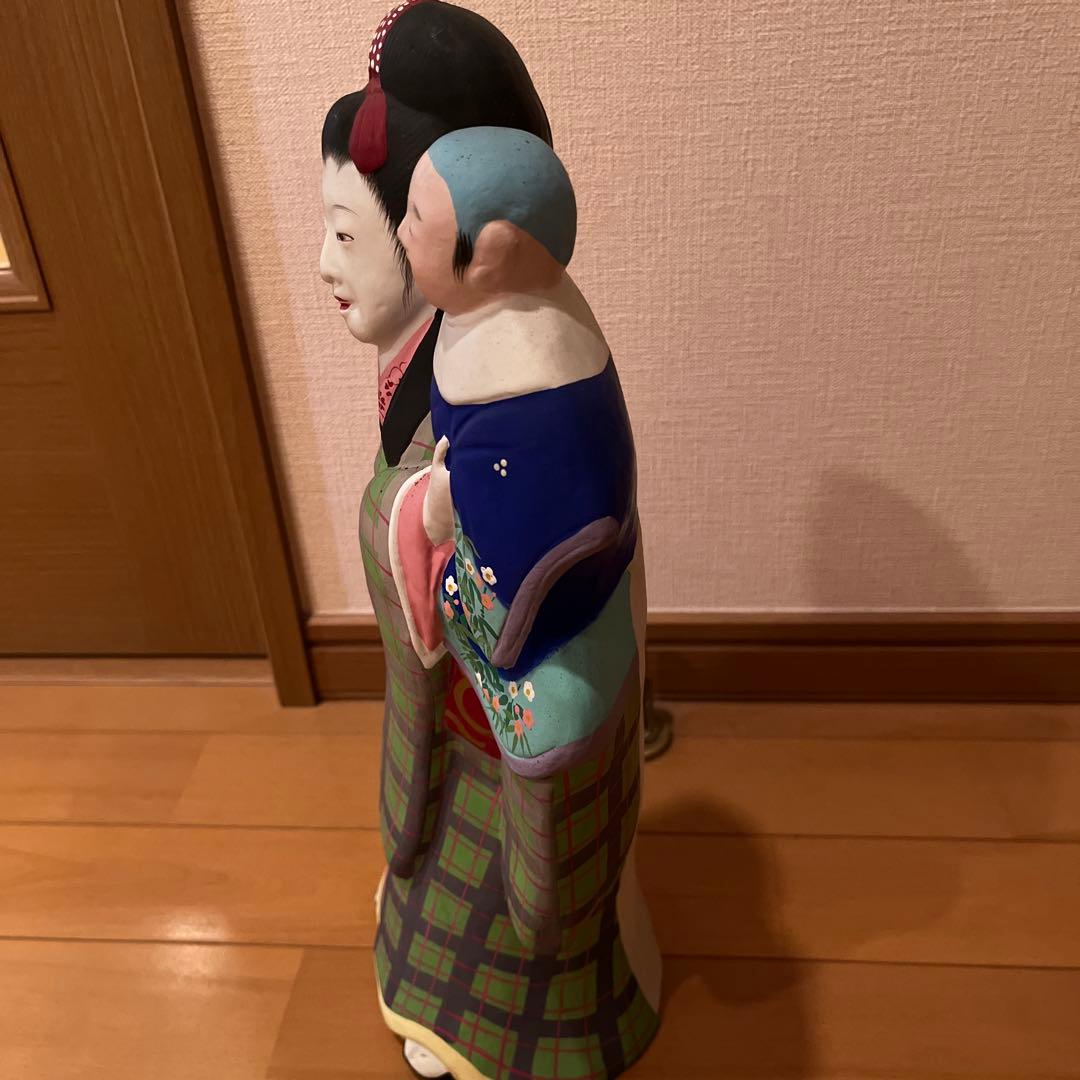 日本人形 女性と子供　郷土玩具