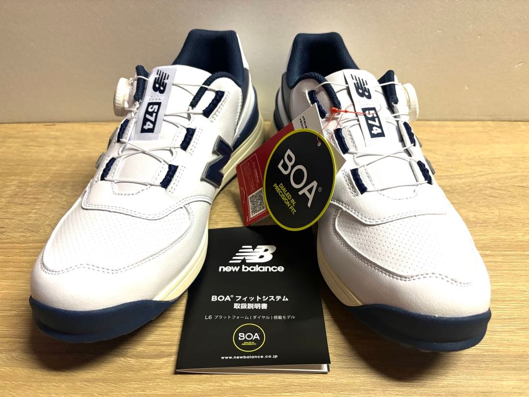 未使用 28cm 2E ニューバランスゴルフシューズ UGBS574J ホワイト
