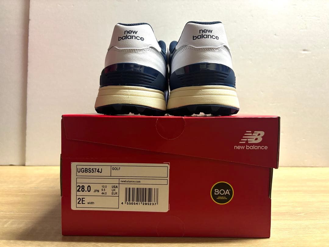 未使用 28cm 2E ニューバランスゴルフシューズ UGBS574J ホワイト