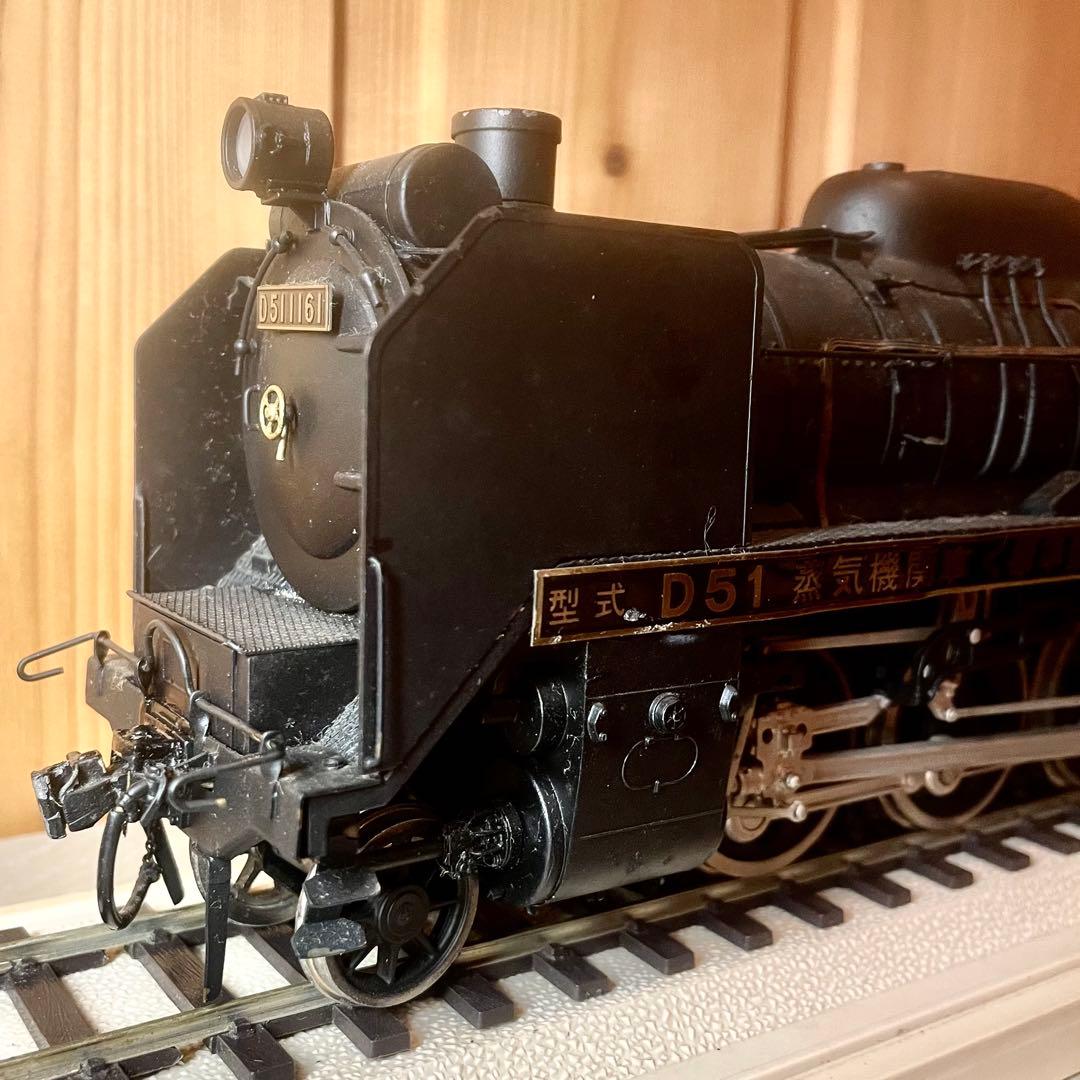 三井金属工芸製 蒸気機関車 D51 1161 鉄道模型 1/42縮尺 (箱入り)
