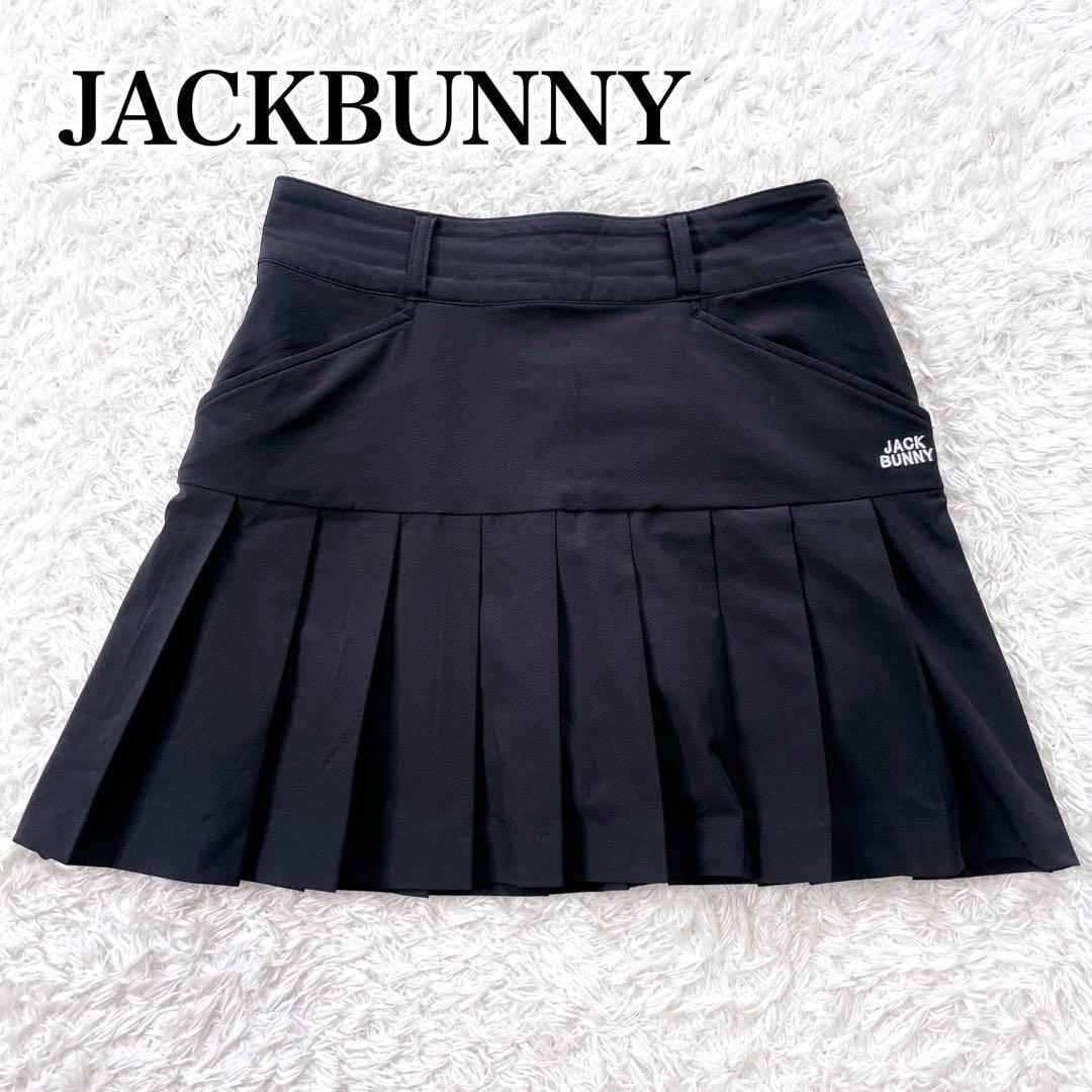 美品✨️ジャックバニー プリーツスカート 黒 ビッグロゴ ゴルフ2024年モデル