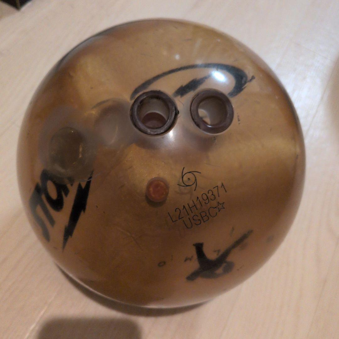 ボウリングボール クリアベルモ ゴールド 15ポンド