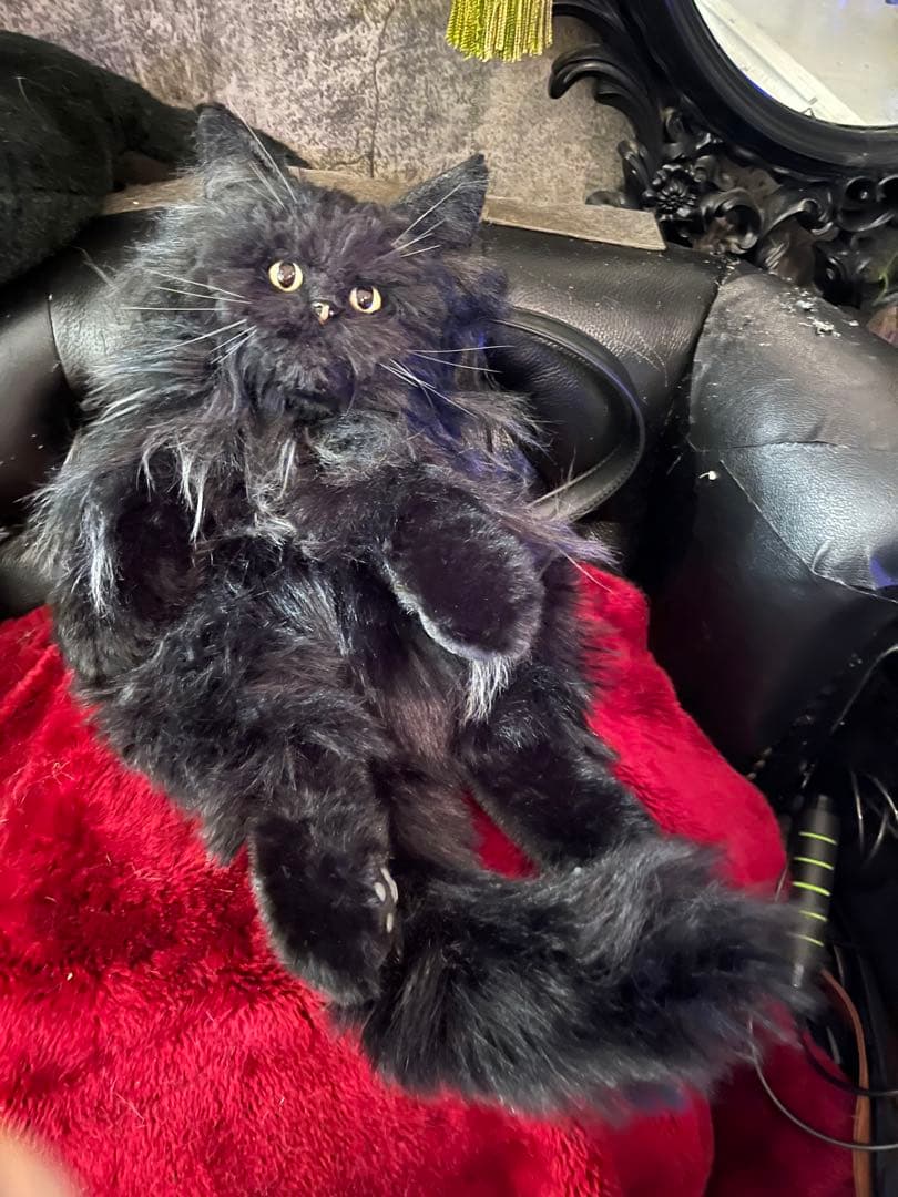 黒猫 ぬいぐるみ 等身大 リュック