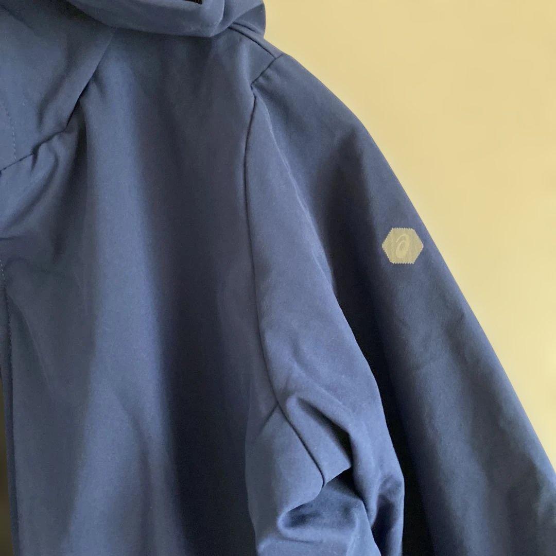 asics ネイビー フード付きジャケットとパンツセット