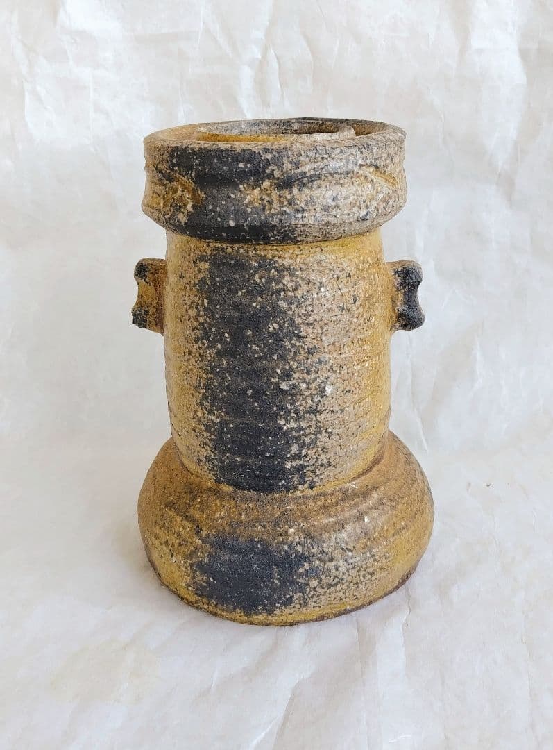 備前耳付花入 (未使用 新品同様)