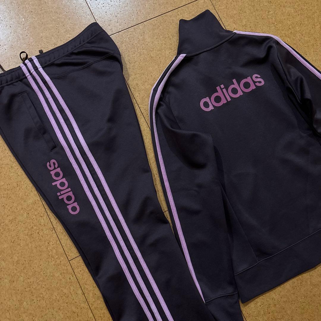 極美品　アディダス　ベロア　セットアップ　トラックジャケット　L レディース