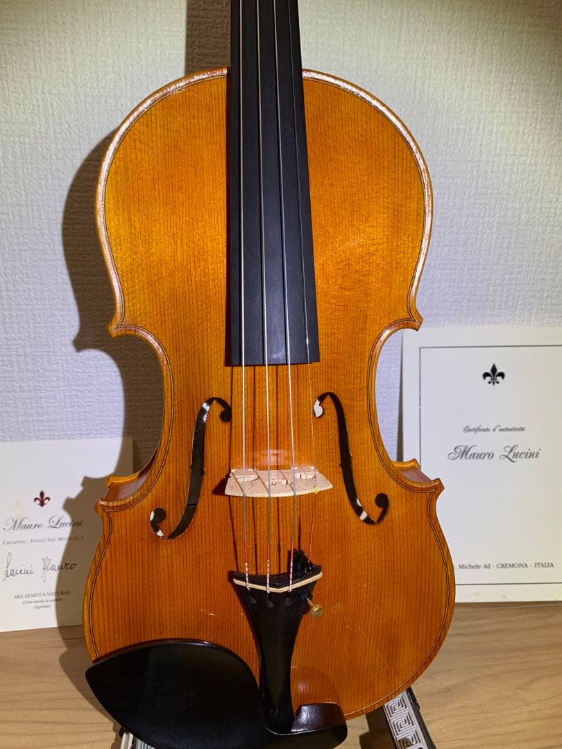 イタリア・クレモナ製　4/4バイオリン　Mauro Lucini 虎杢