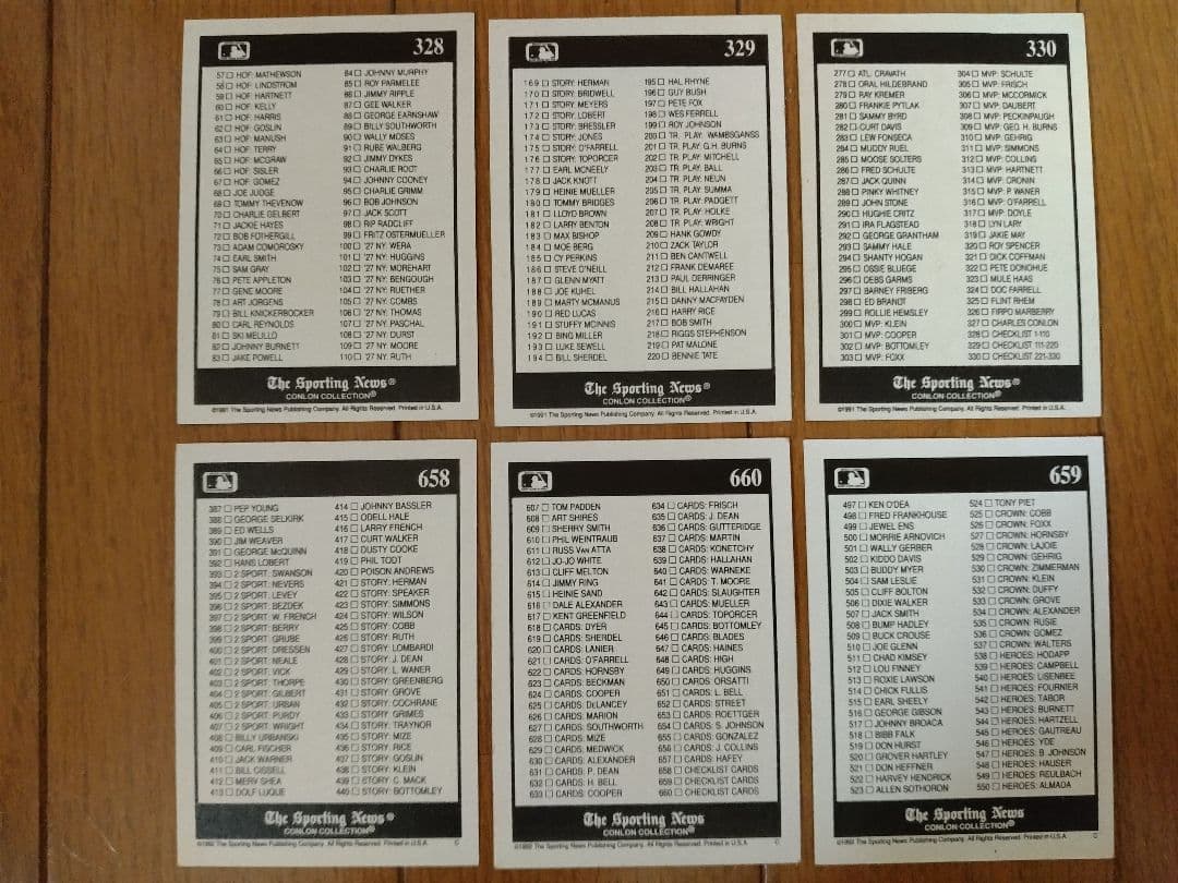 CONLON COLLECTION カード1905-1942メジャーリーグＭＬＢ