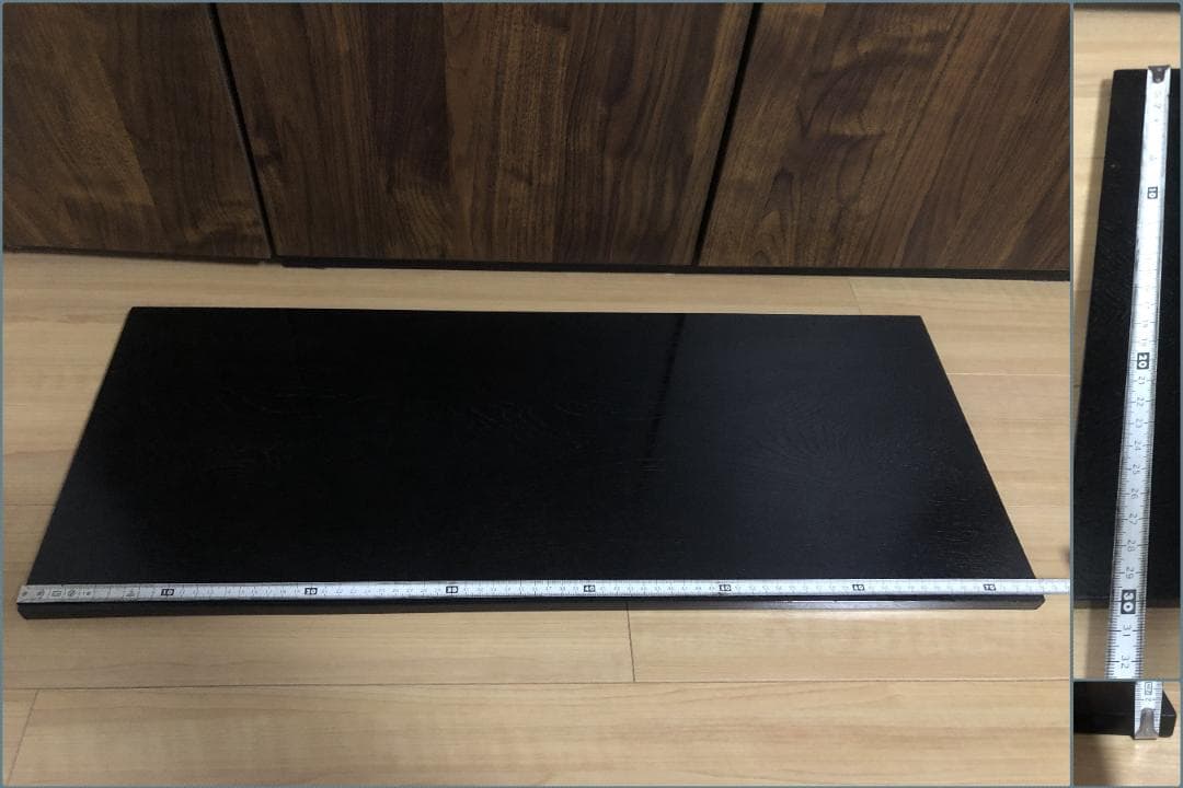 茶道具　長板　黒搔合塗　一双（風炉長板と炉長板）