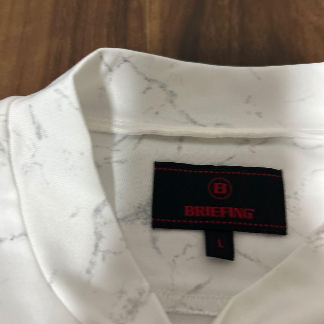 BRIEFING マーブル柄シャツ Lサイズ ホワイト
