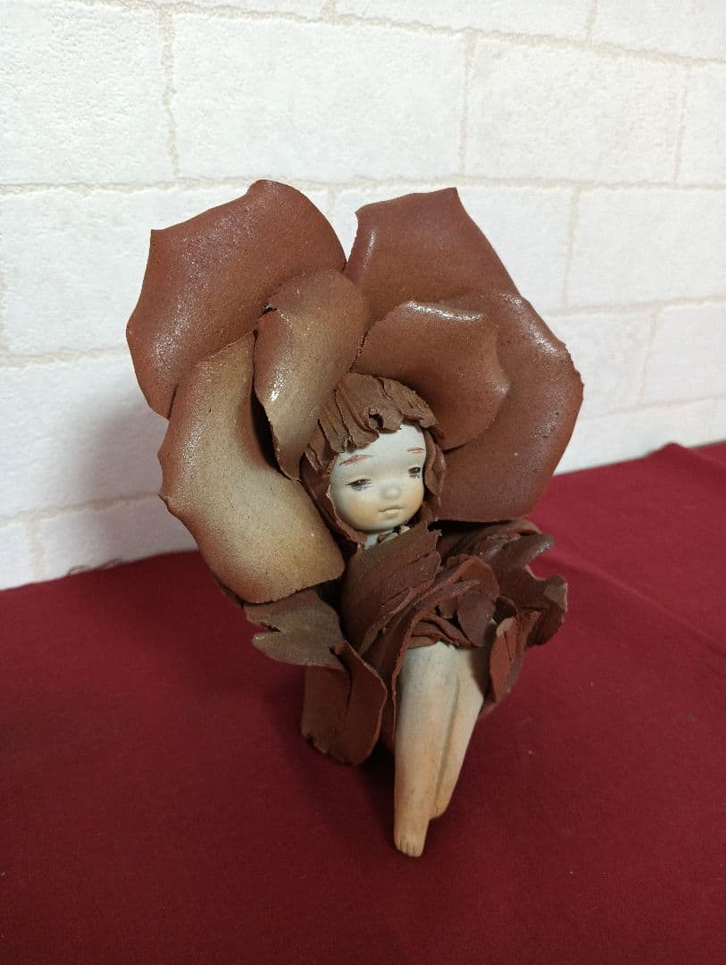 良品! 竹内祥子 陶人形 森の精リーベ 森の妖精 doll 花の妖精 作家物