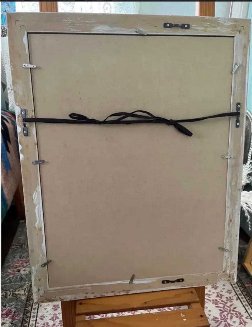 希少　シルクスクリーン　限定版　サイン、ED有　アンティーク額　ジニー・キム　蝶