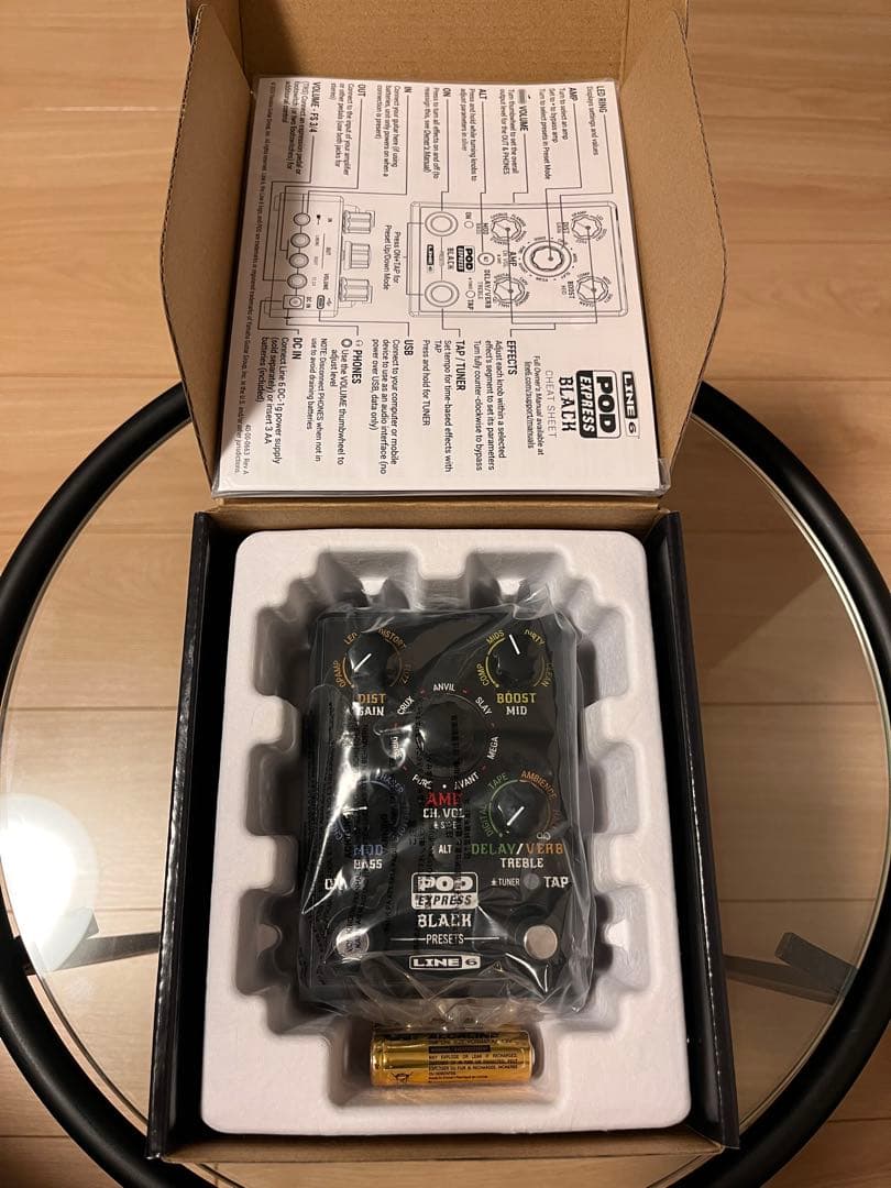 LINE 6 POD Express Black アダプター付き