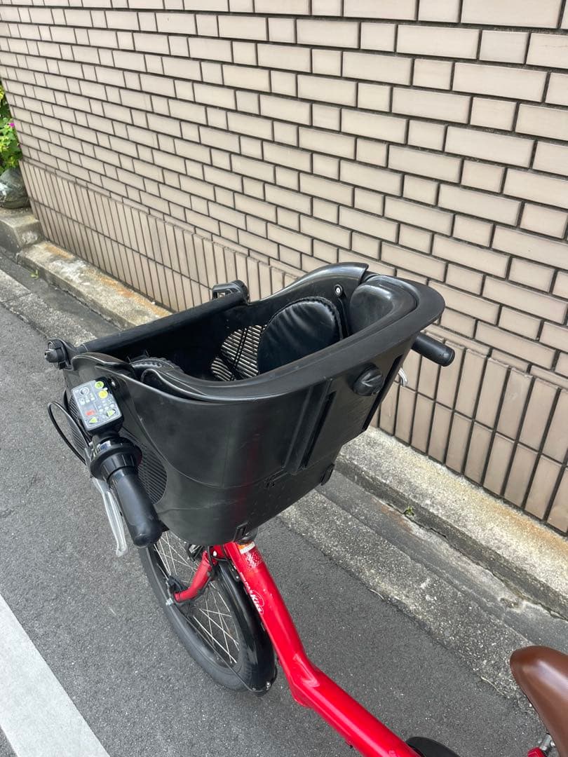 レッド 電動アシスト自転車 チャイルドシート付き