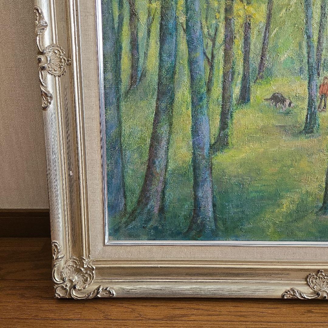 【noreenfatima1977】油彩画　F15 初夏の日ざしガラスなし