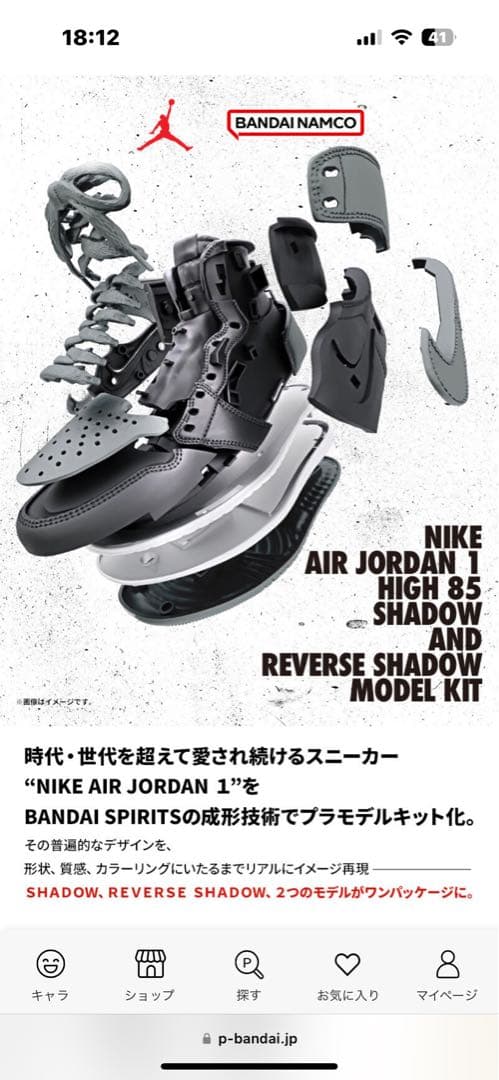 スポーツ NIKE AIR JORDAN SHADOW MODEL KIT