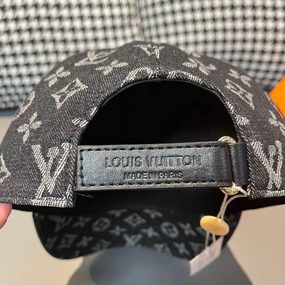 LOUIS VUITTON ルイヴィトン モノグラムデニム キャップ ブラック
