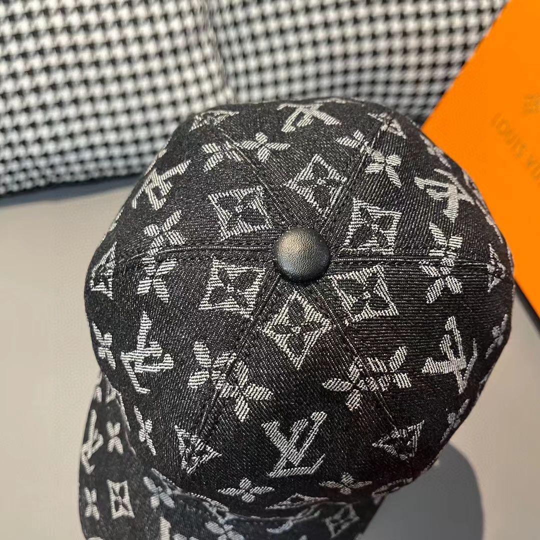 LOUIS VUITTON ルイヴィトン モノグラムデニム キャップ ブラック
