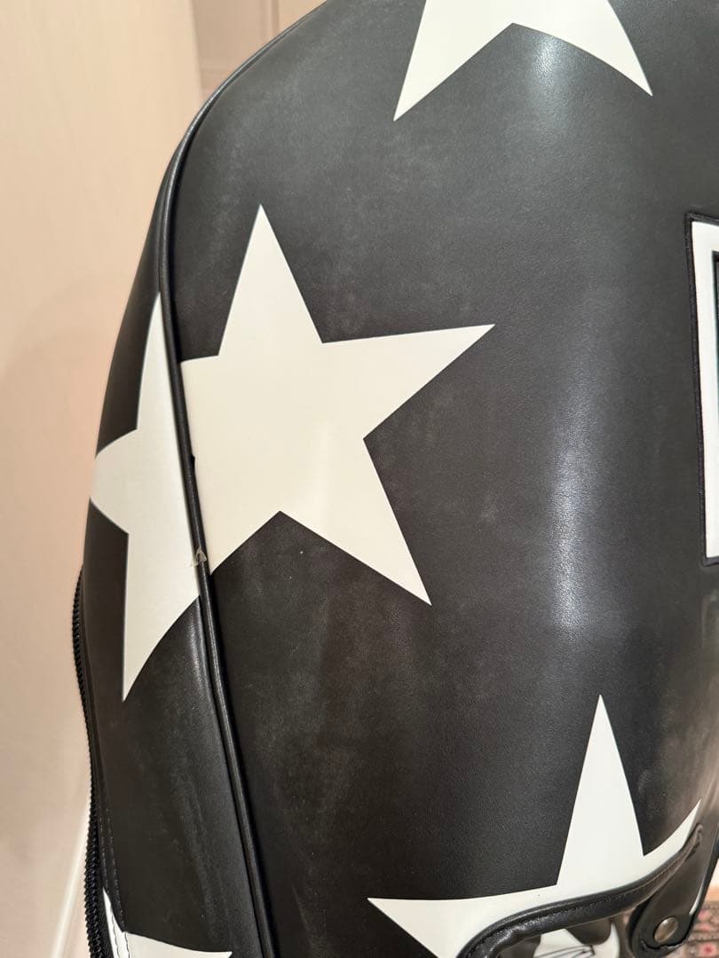 V12 キャディバッグ スター柄 ブラック/ホワイト