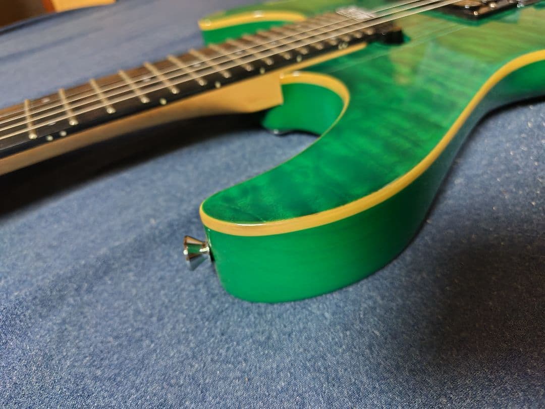 ギター ESP edwars e-mv-125fr Turquoise green