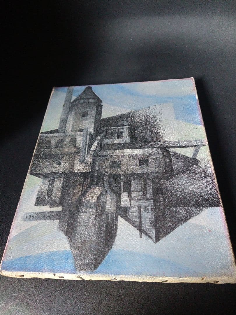 和田徹 ＷＡＤＡ　抽象画　原作 線描油絵作品　１９８５