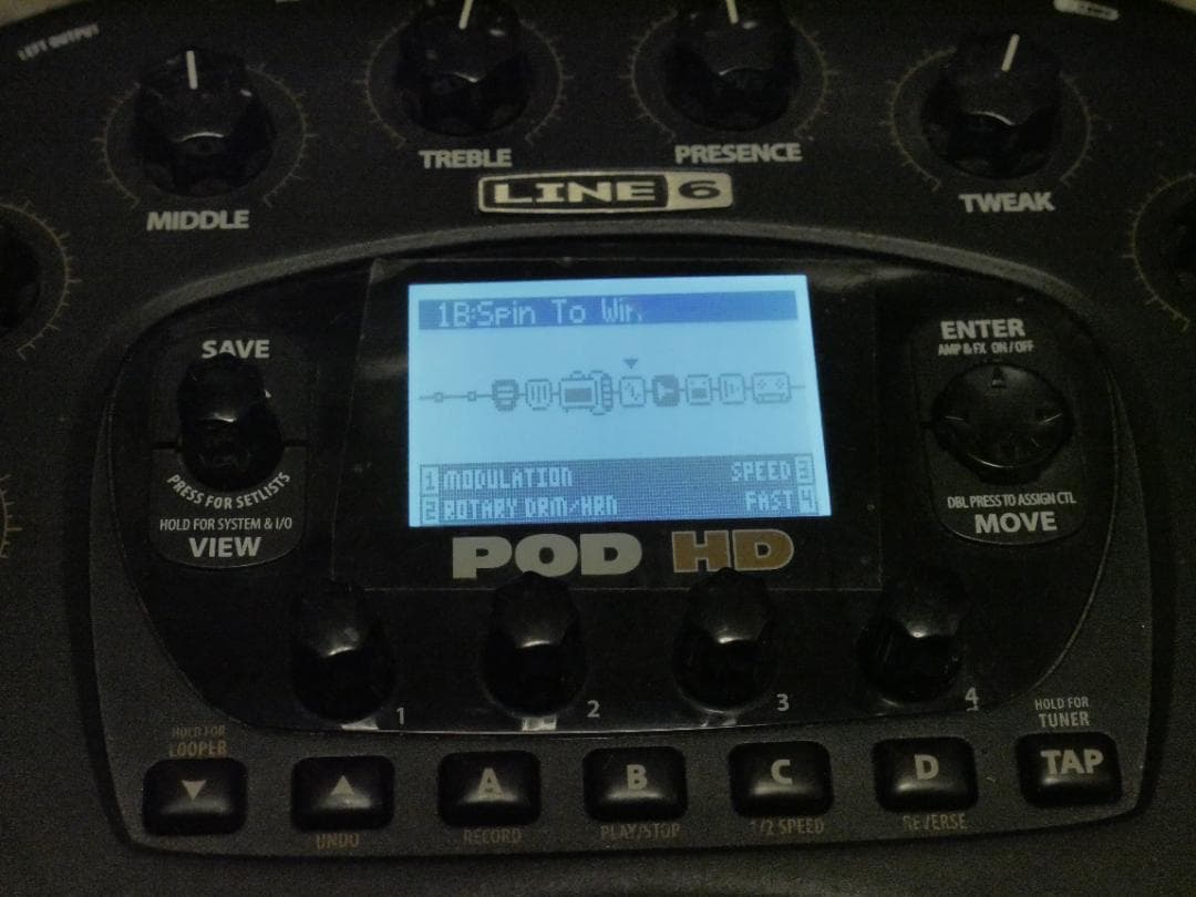 LINE 6 POD HD ギター マルチエフェクター　拡張パック導入済