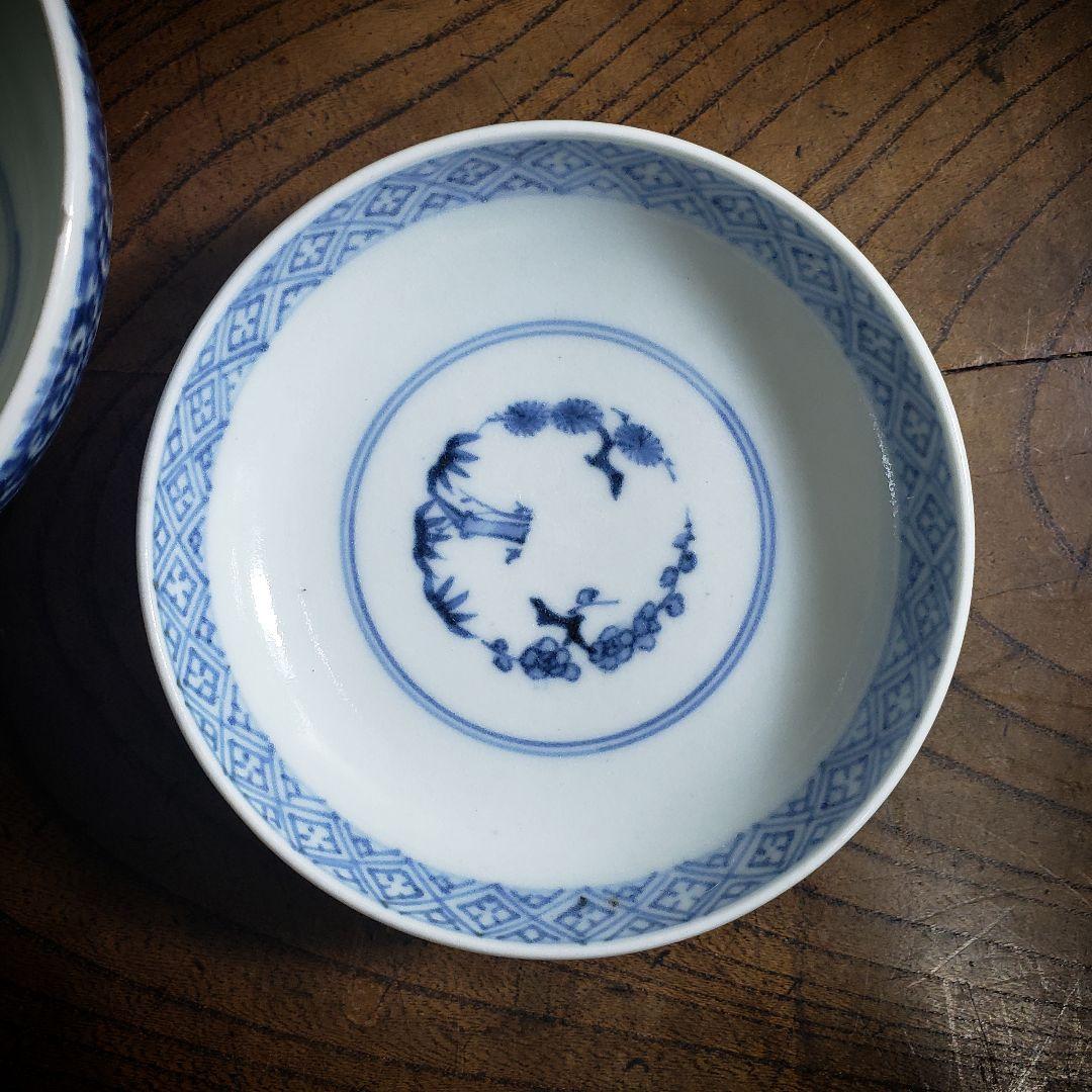 蓋物　蛸唐草　染付　松竹梅　古伊万里　訳あり