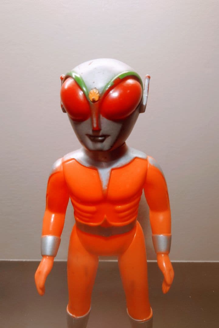 美品 当時物 旧バンダイ ファイヤーマン 面取れ マスク取れ スタンダードソフビ