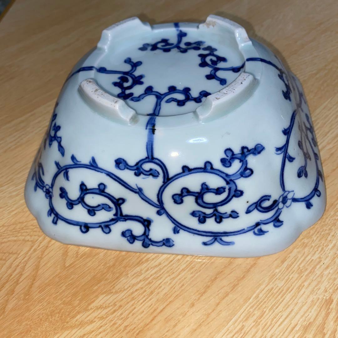 角鉢　タコ尽くし　江戸期　完品