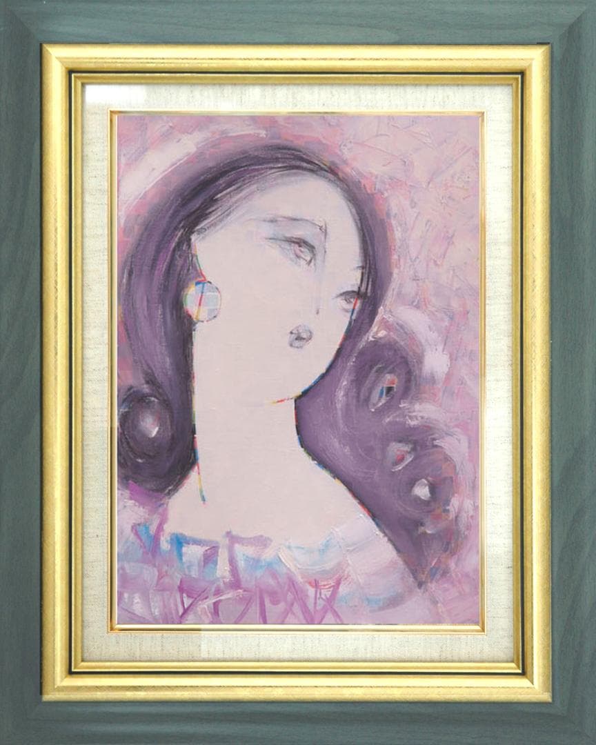 油絵 菅家令子 絵 絵画 インテリア F6-082111 人物 女性