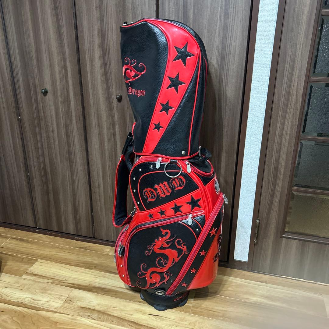 Dance With Dragon ダンスウィズドラゴン キャディバッグ 黒/赤