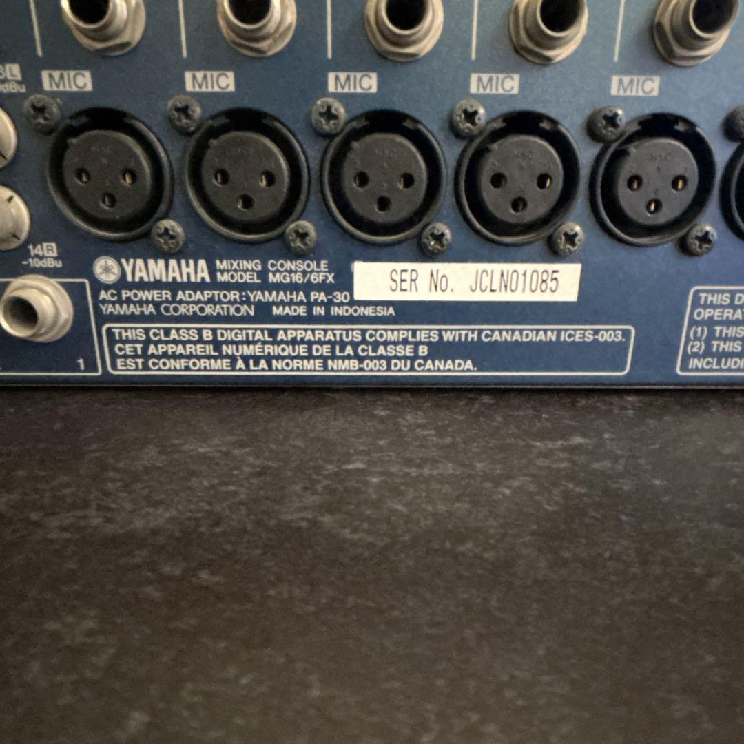 【美品】YAMAHA MG16/6FX アナログミキサー ミキシングコンソール