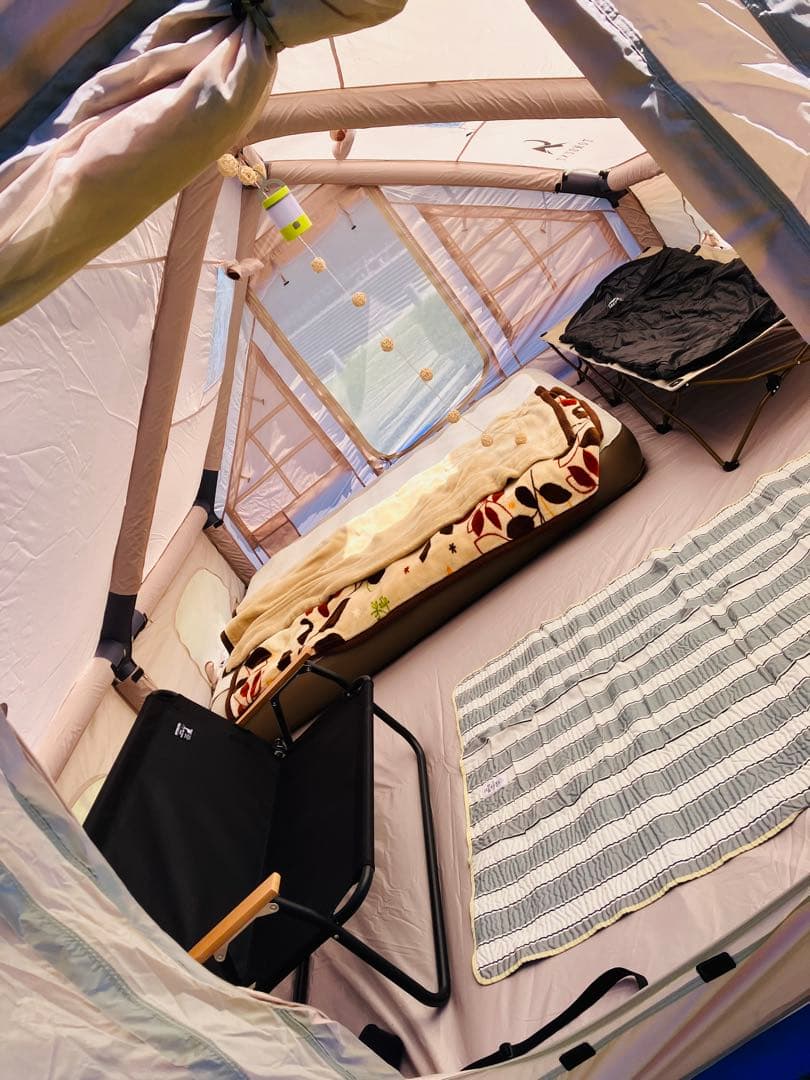 TOMOUNT インフレータブルテント エアーテント 300Dロッジ型 4~6人