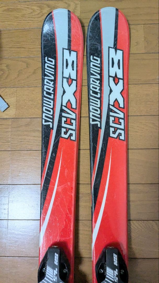 スキー4点セット　スキー、ビンディング、ストック、スキーケース、