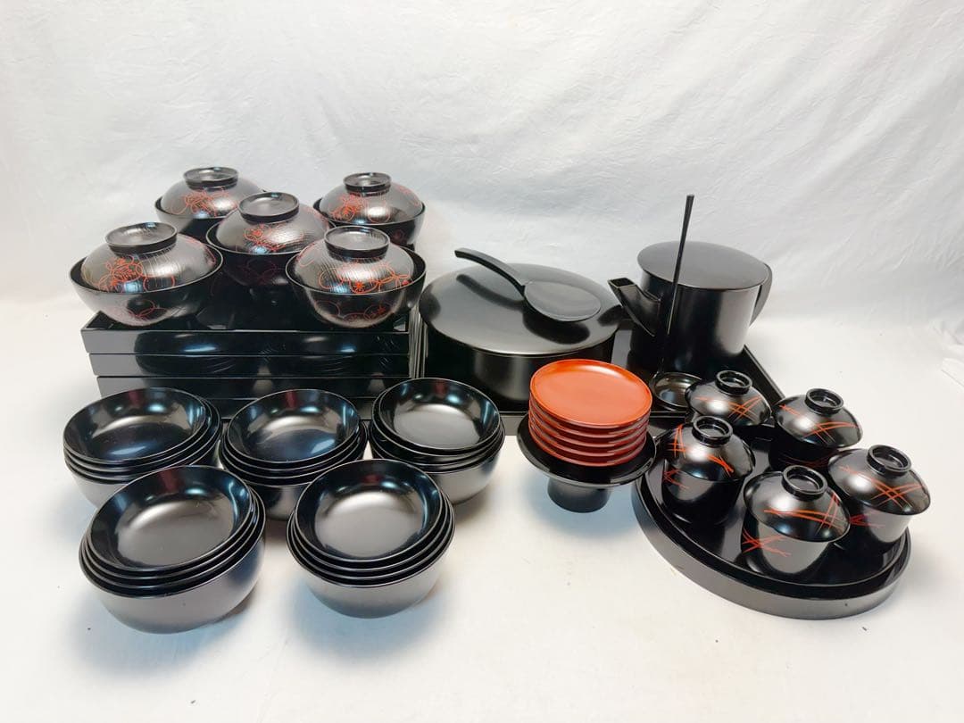 懐石道具 木製 懐石皆具一揃 五客揃 利休形 和食器 茶道 利休形 茶器揃