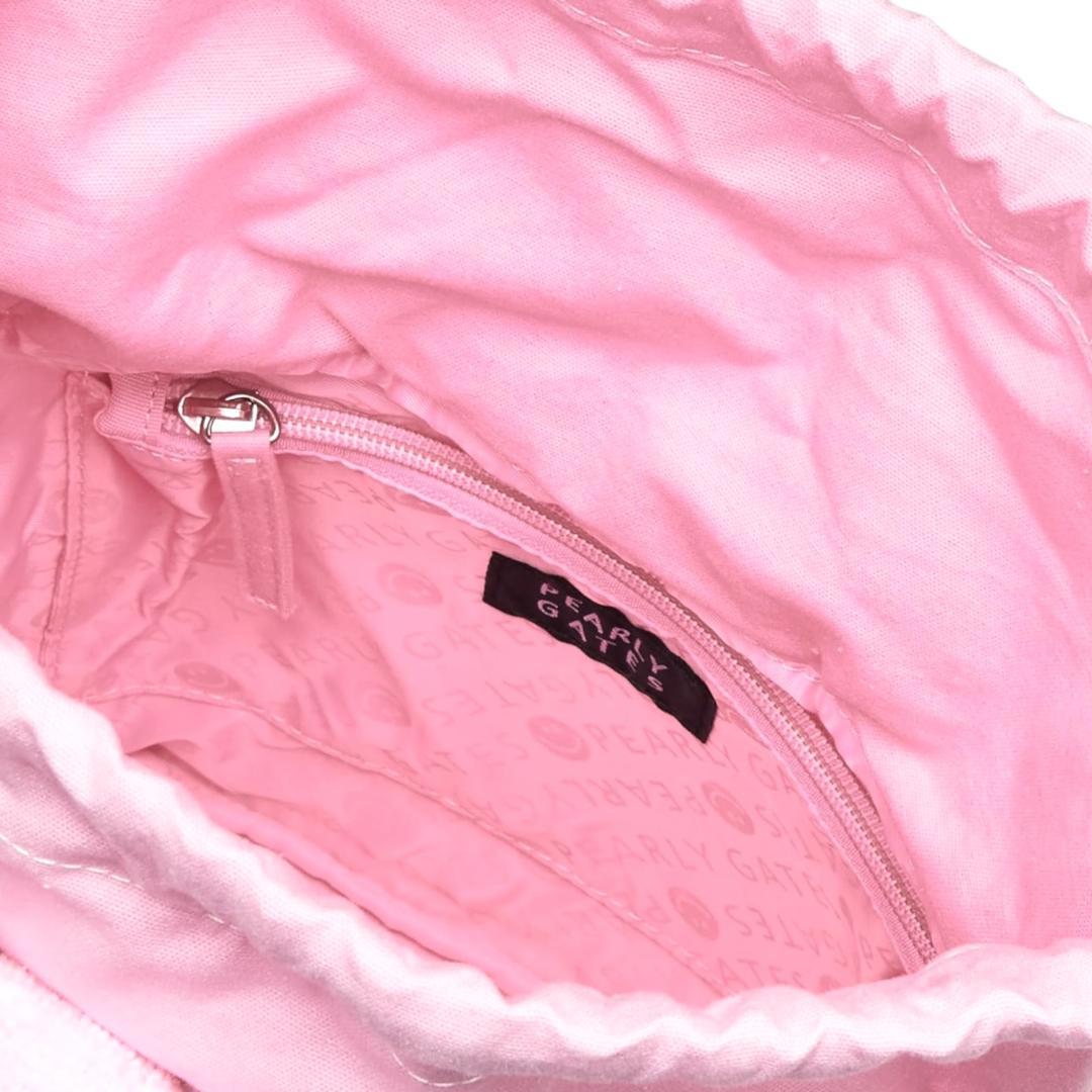 新品 パーリーゲイツ パイルカートBAG ロゴ刺繍 090 ペールピンク系