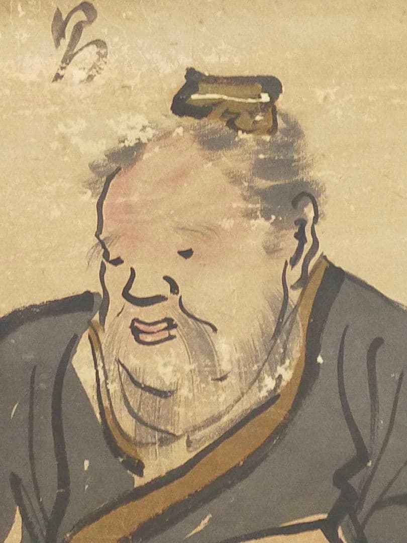 ♥【模写】　掛軸　与謝蕪村　人物　桐箱付き　掛け軸　骨董品