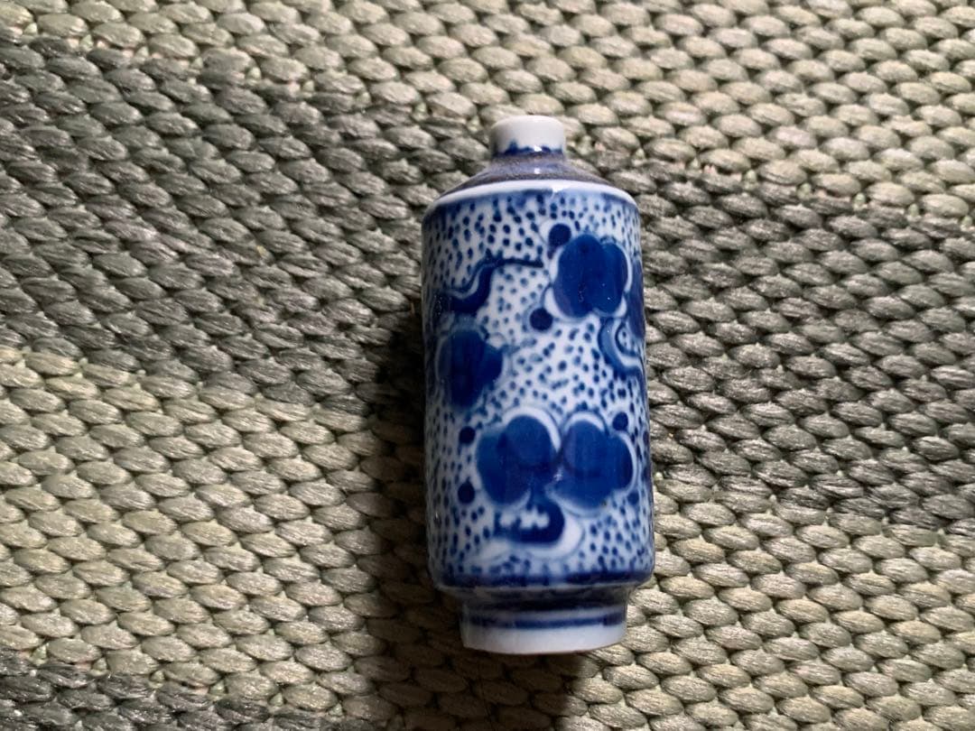 【清】時代舊藏 清時代 青花鼻煙壺 時代物 古美術 骨董品 唐物 染付 中国美術