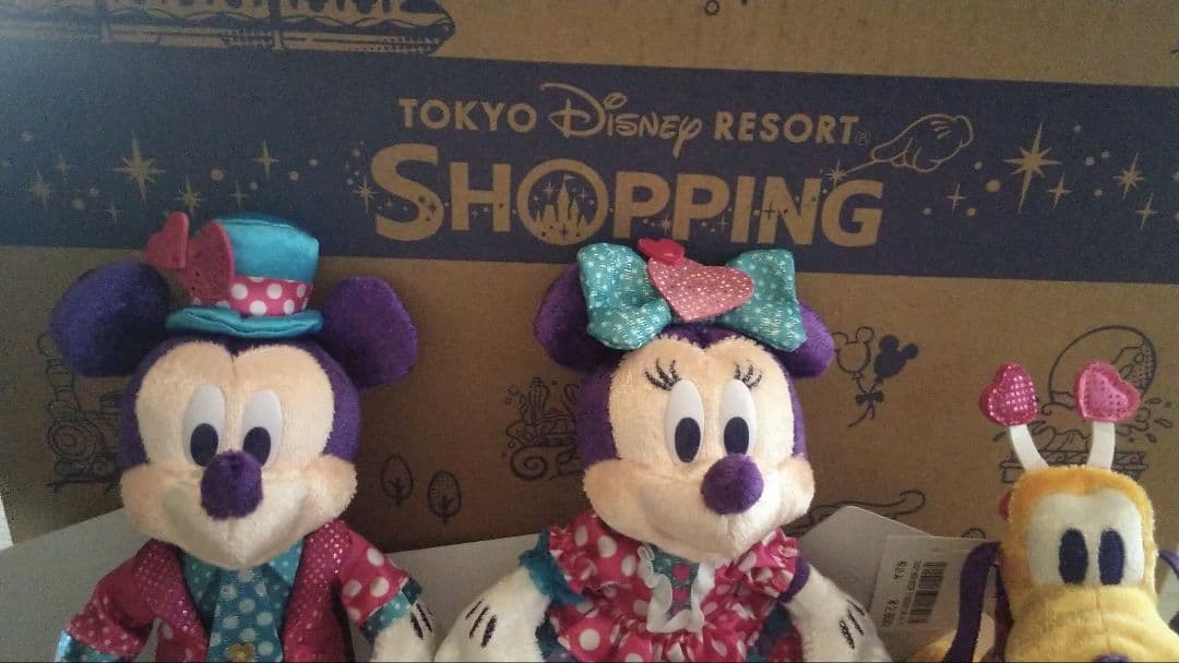 ディズニーパルパル2026ミッキー・ミニー・プルートぬいぐるみセット