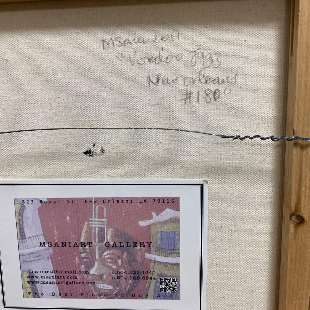 ニューオーリンズ　ギャラリー　ドクロ　骸骨　ジャズ　絵画　油絵