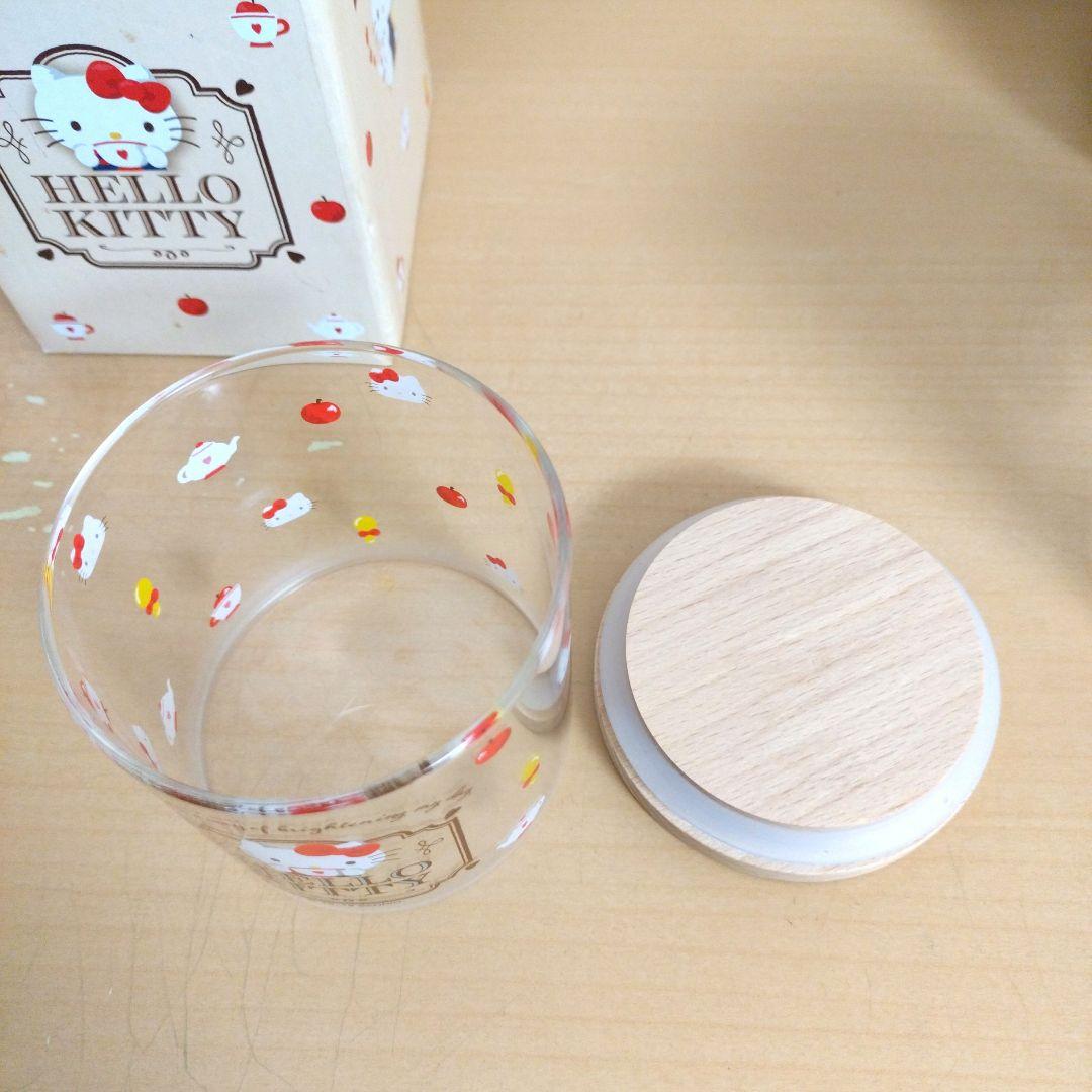 ハローキティ 陶製キャンディポット ガラスキャニスター ガラスポット 3個セット